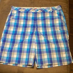 Men’s Puma Golf Stretch Shorts Plaid 38